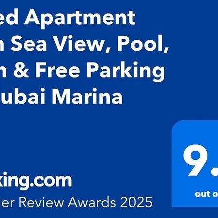 1 Bed Apartment With Sea View, Pool, Gym & Free Parking In Dubai Marina Exterior photo